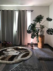 curtains with black iron