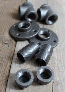 diy black iron curtain