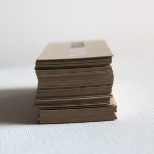 brown kraft business cards by Crystal